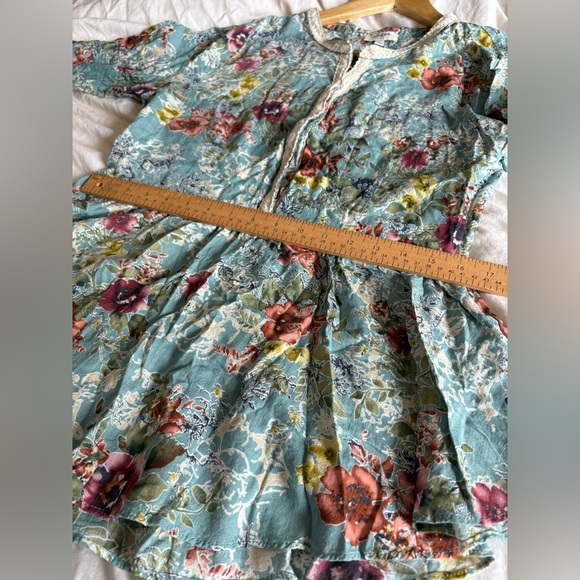 Umgee fall floral cottage long sleeve pullover hidden button blouse large - Picture 8 of 9